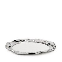 photo Alessi-Foix Round tray in polished 18/10 stainless steel 1